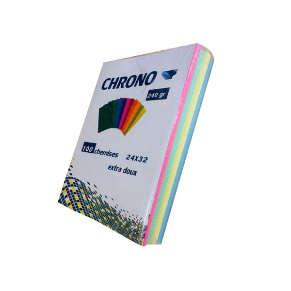 Rame de chemises cartonnée Couleurs assortis 24x32 240g SAFRIDOS
